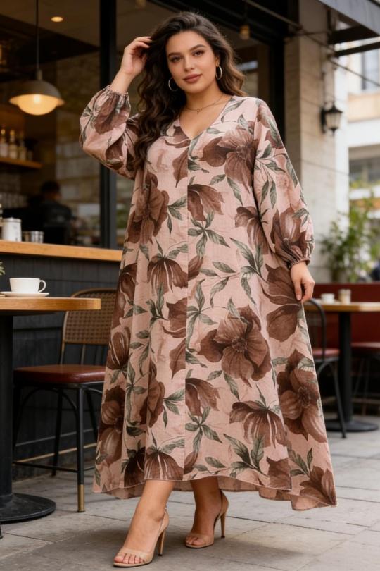 Robes longues Femme Beige SUPER BELLE 03752 Efashion Paris