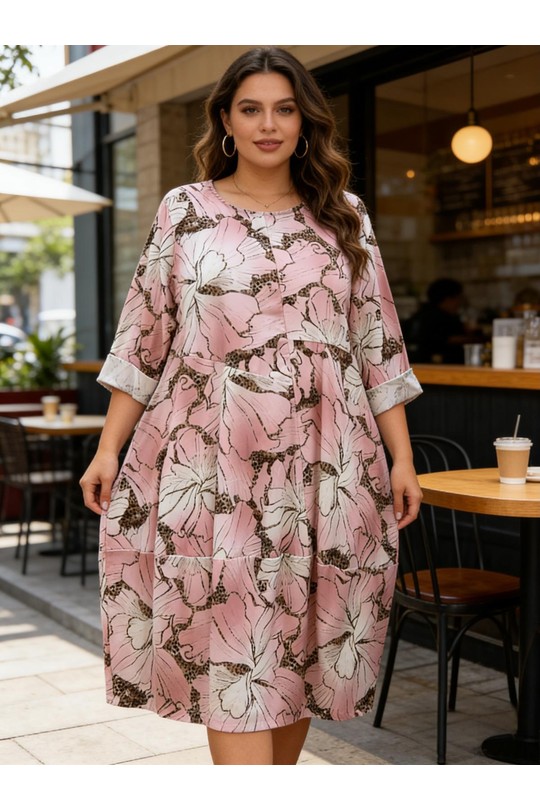 Robes mi-longues Femme Rose SUPER BELLE 056843 Efashion Paris