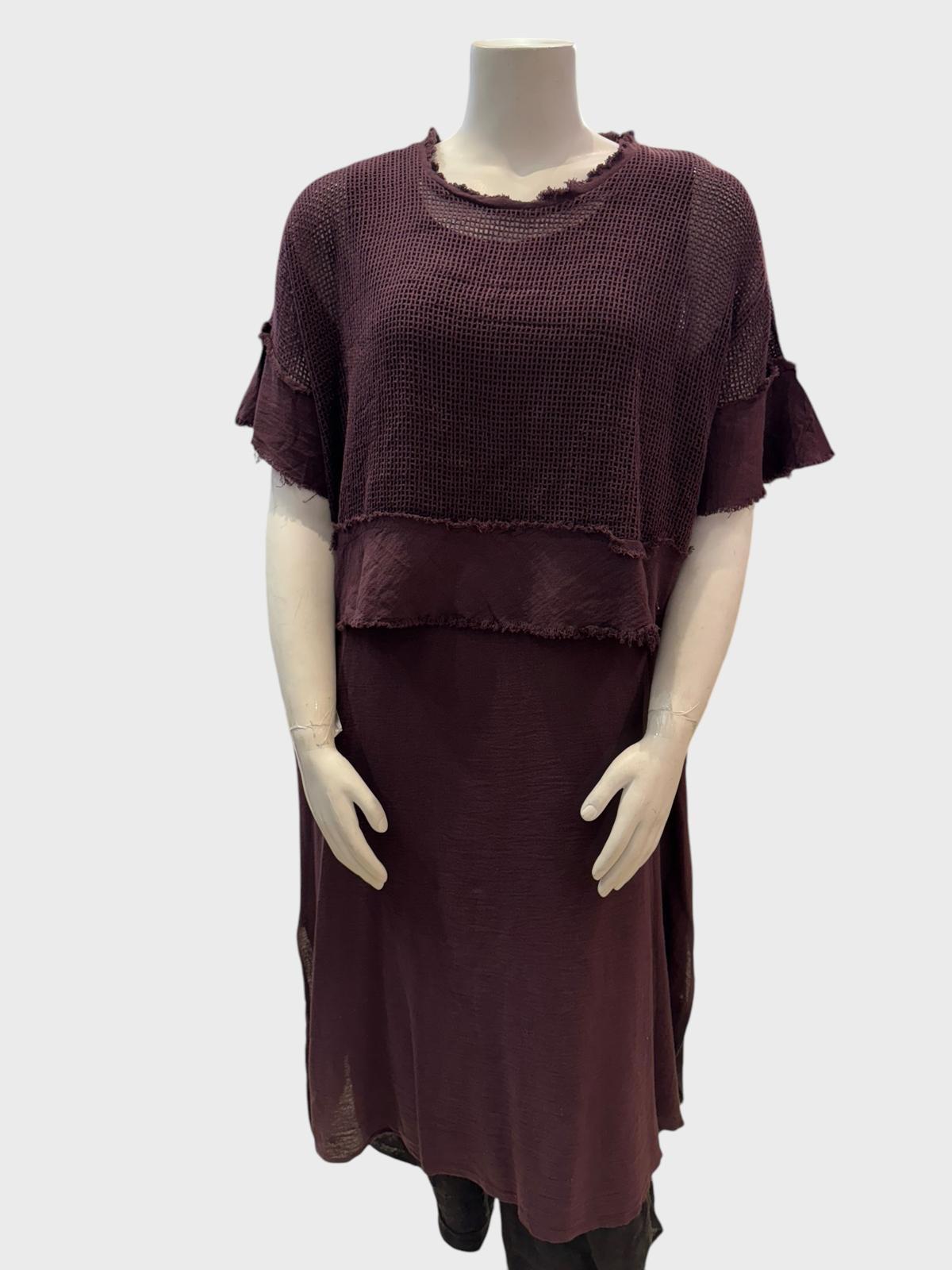 Robes mi-longues Femme Aubergine SUPER BELLE 099369 #c Efashion Paris