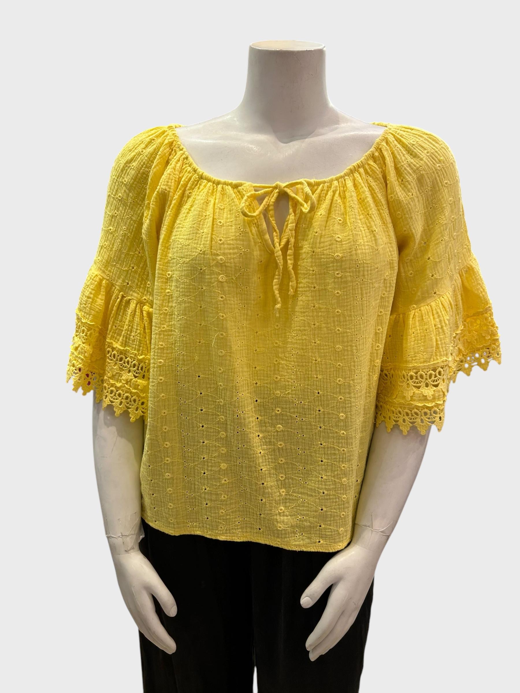 Tops Femme Jaune fluo SUPER BELLE 010352+5 #c Efashion Paris
