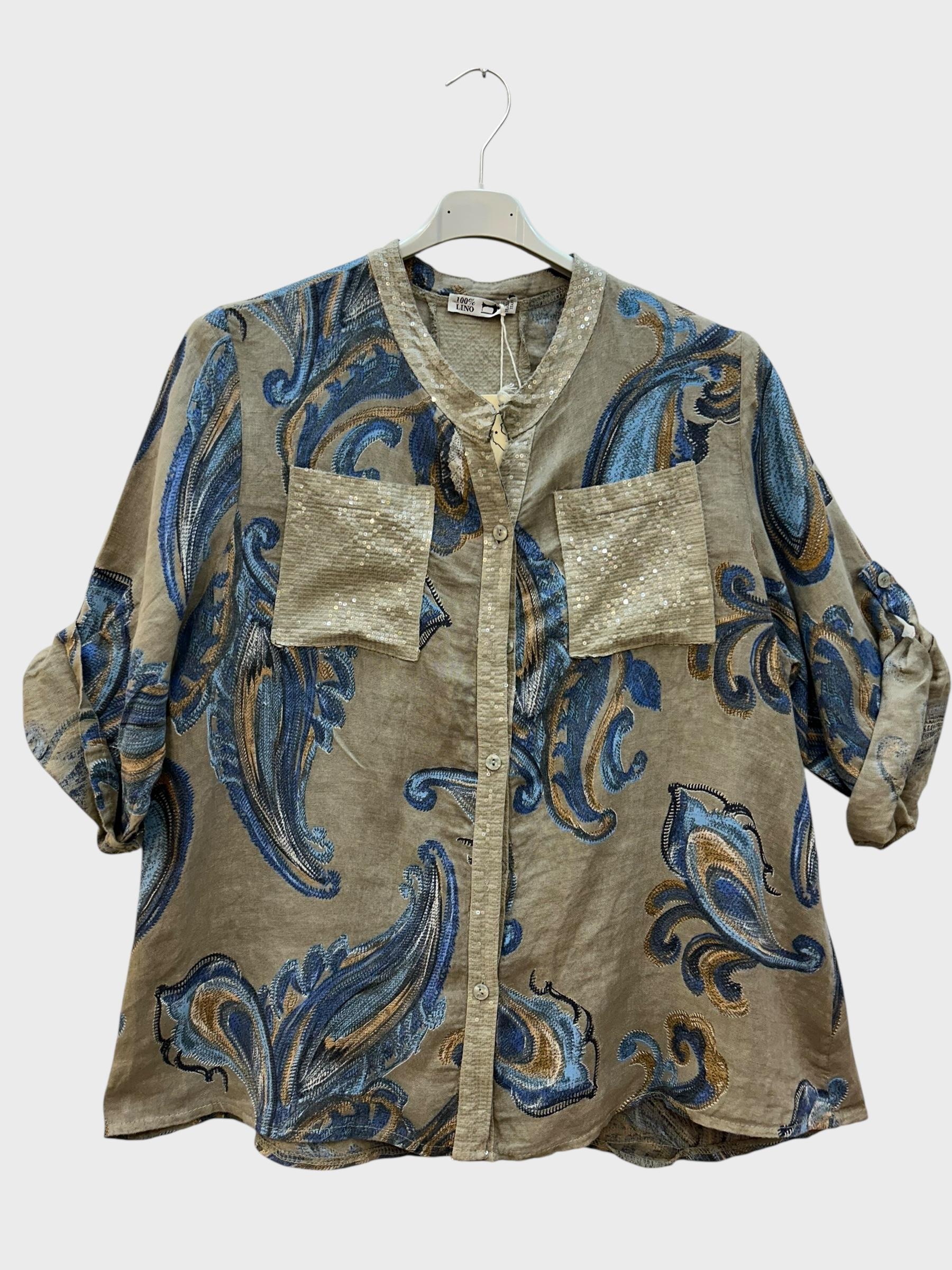 Chemises Femme Taupe SUPER BELLE 20379F #c Efashion Paris