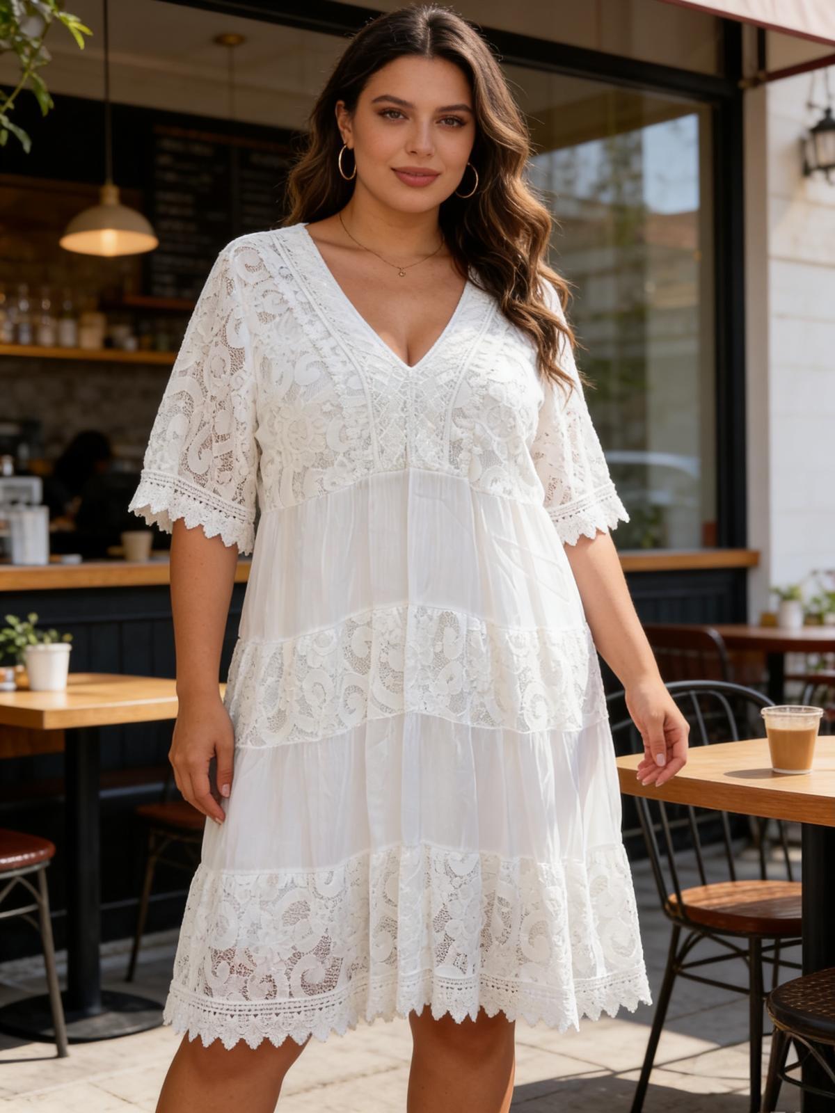 Midi dresses Women White SUPER BELLE 011553 #c Efashion Paris