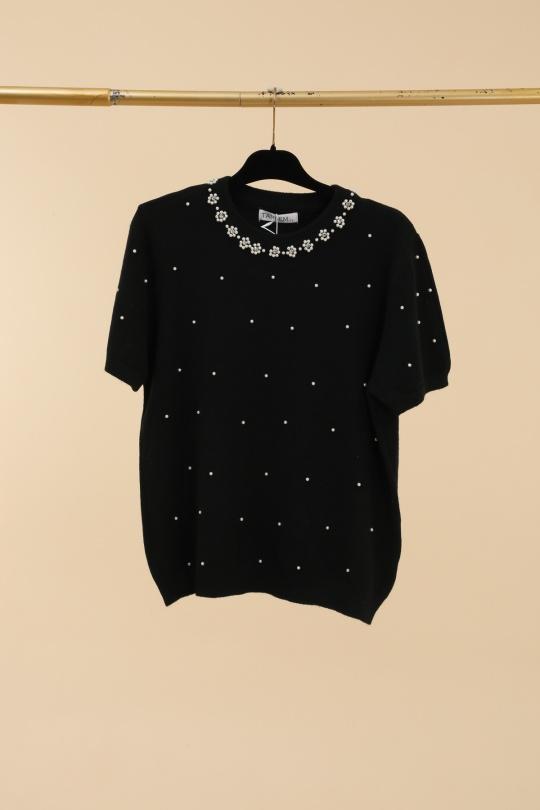 Pulls Femme Noir TANDEM TD1752 Efashion Paris