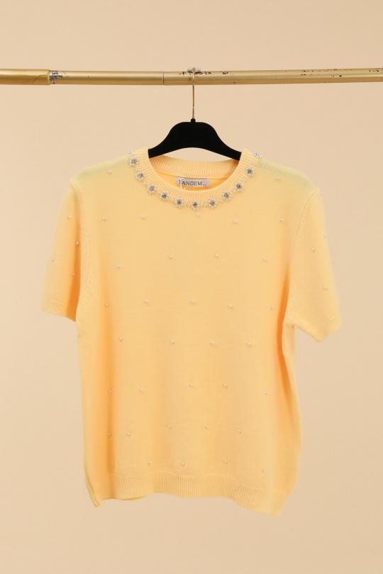 Jumpers Women Yellow TANDEM TD1752 Efashion Paris