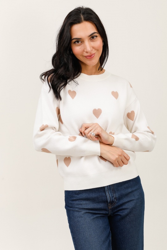 Pulls Femme Beige TANDEM TD1816 Efashion Paris
