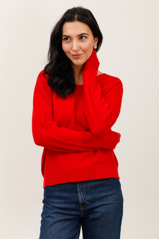 Jumpers Women Red TANDEM TD2067 Efashion Paris
