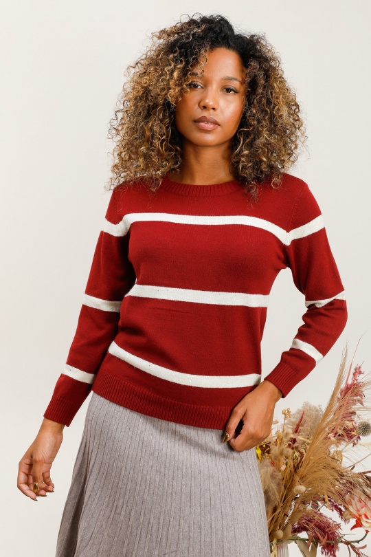 Jumpers Women Burgundy TANDEM TD1821 Efashion Paris