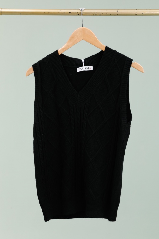 Pulls Femme Noir TANDEM TD2069 Efashion Paris