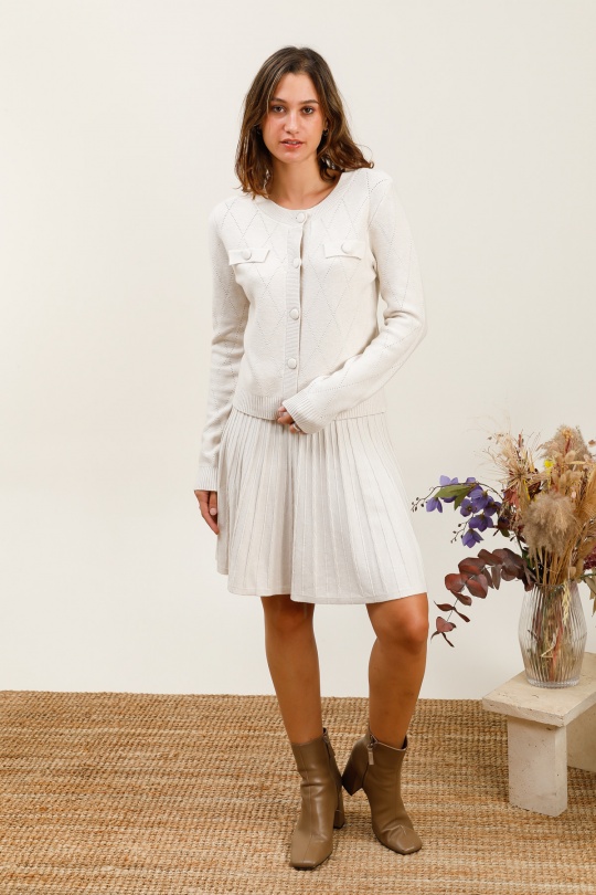 Skirts Women Beige TANDEM TD2082 Efashion Paris