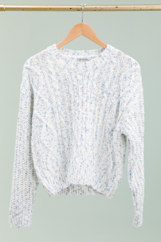 Pulls Femme Blanc TANDEM TD2083 Efashion Paris