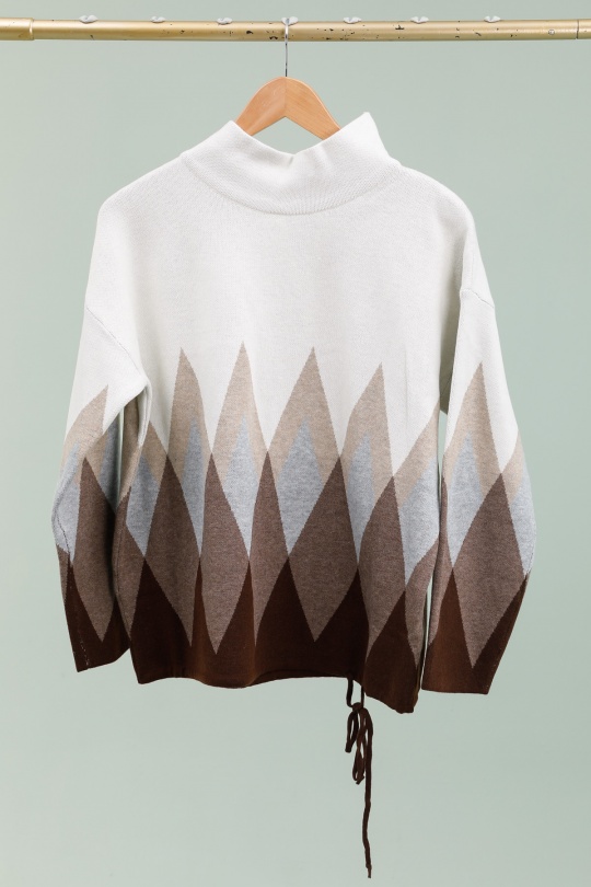 Pulls Femme Chocolat TANDEM TD2085 Efashion Paris