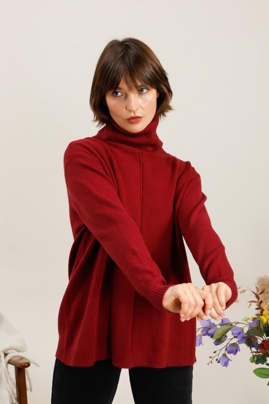 Jumpers Women Burgundy TANDEM TD1615 Efashion Paris