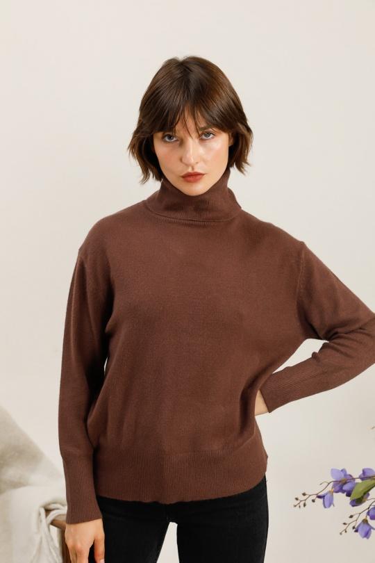 Jumpers Women Chocolate TANDEM TD1626 Efashion Paris