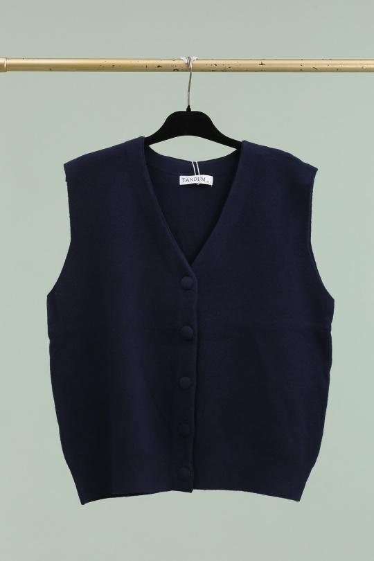 Cardigan Donna Marine blue TANDEM TD1803 Efashion Paris