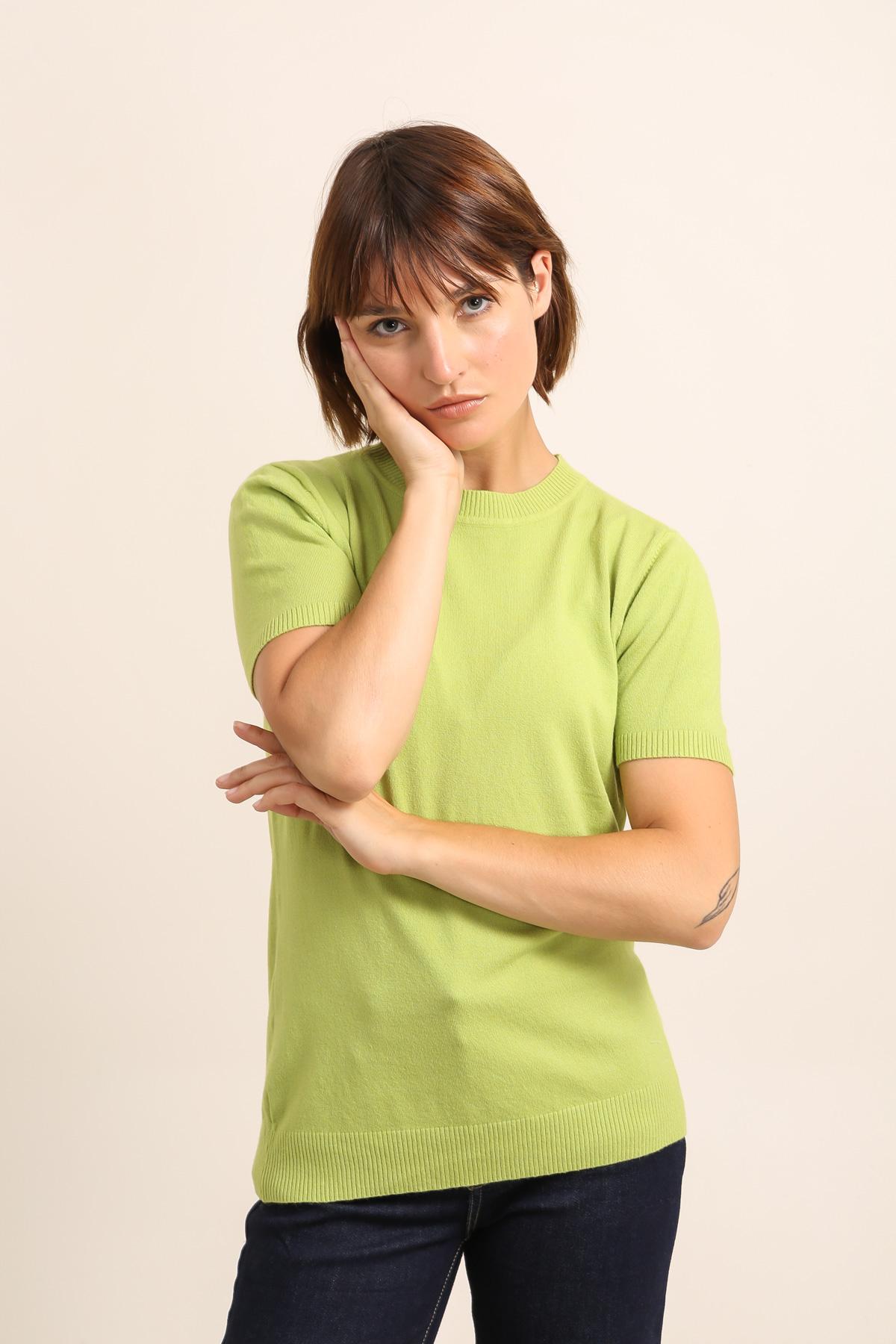 Pulls Femme Vert anis TANDEM TD1706 #c Efashion Paris
