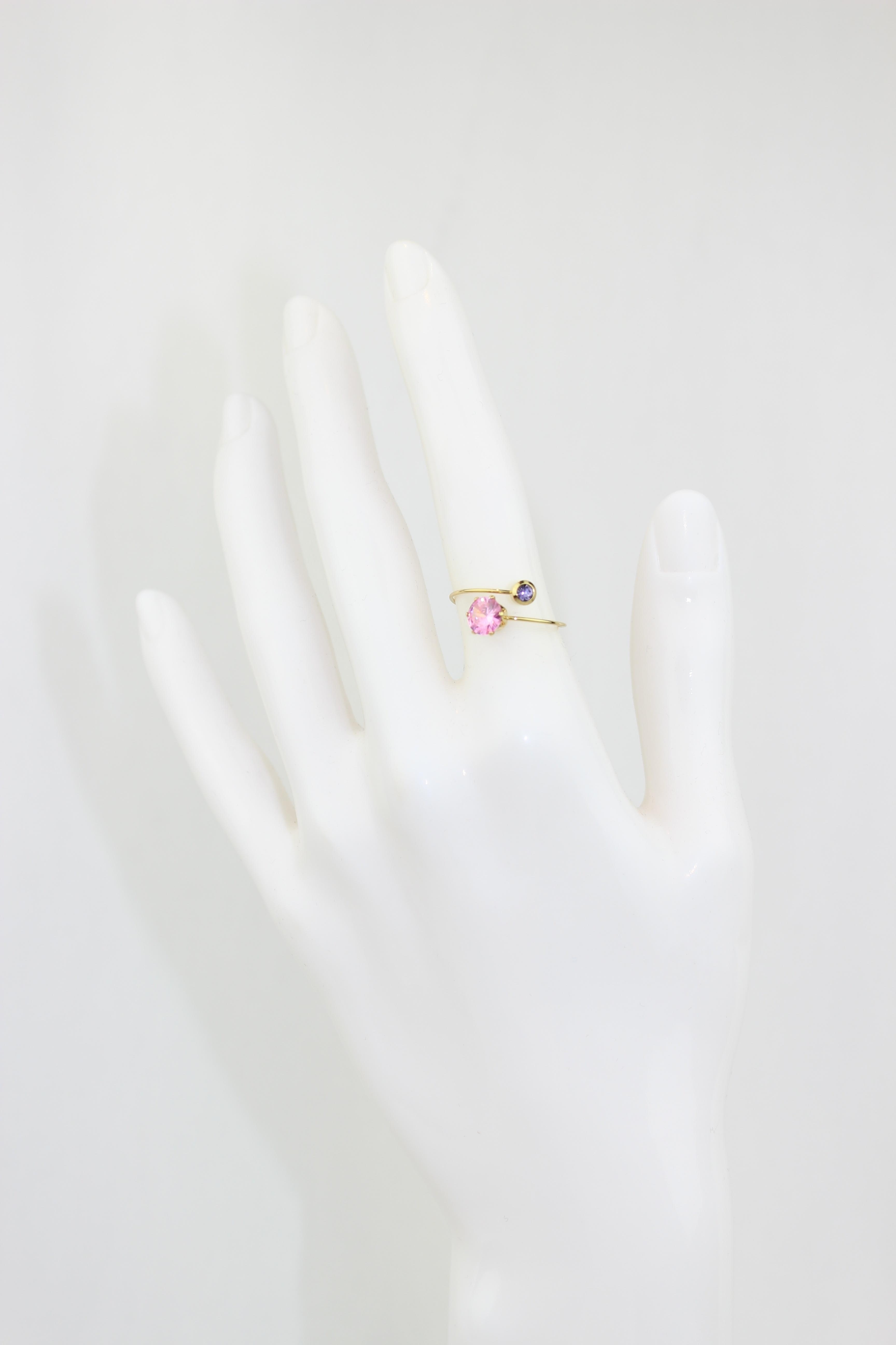 Rings Accessories Pink/purple Modelene AC-BA-125 #c Efashion Paris