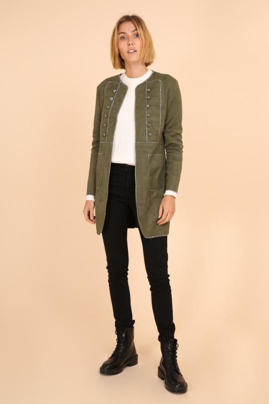 Chaquetas Mujer Khaki QQ FASHION 3456  Efashion Paris