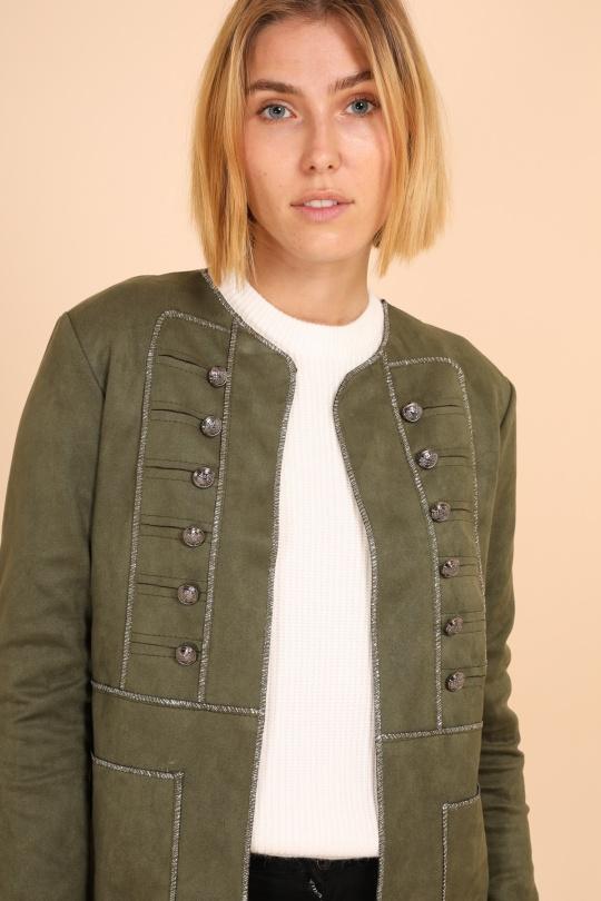 Chaquetas Mujer Khaki QQ FASHION 3456  Efashion Paris