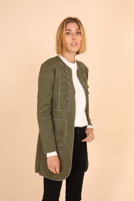Chaquetas Mujer Khaki QQ FASHION 3456  Efashion Paris