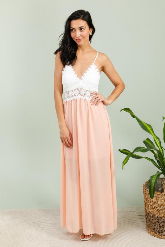 Robes longues Femme Rose QQ FASHION 30572 Efashion Paris