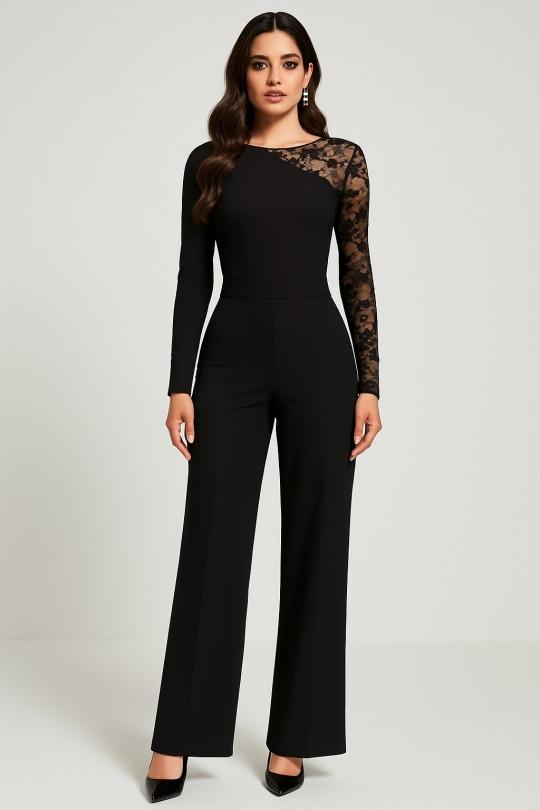 Jumpsuits Women Black QQ FASHION 70189 Efashion Paris