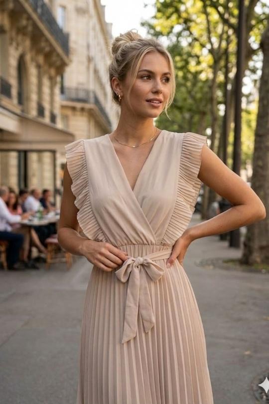 Robes mi-longues Femme Blanc QQ FASHION 32208 Efashion Paris