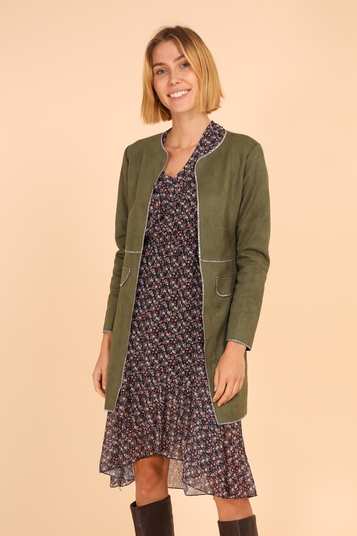 Giacche Donna Khaki QQ FASHION 3364 UNI  #c Efashion Paris