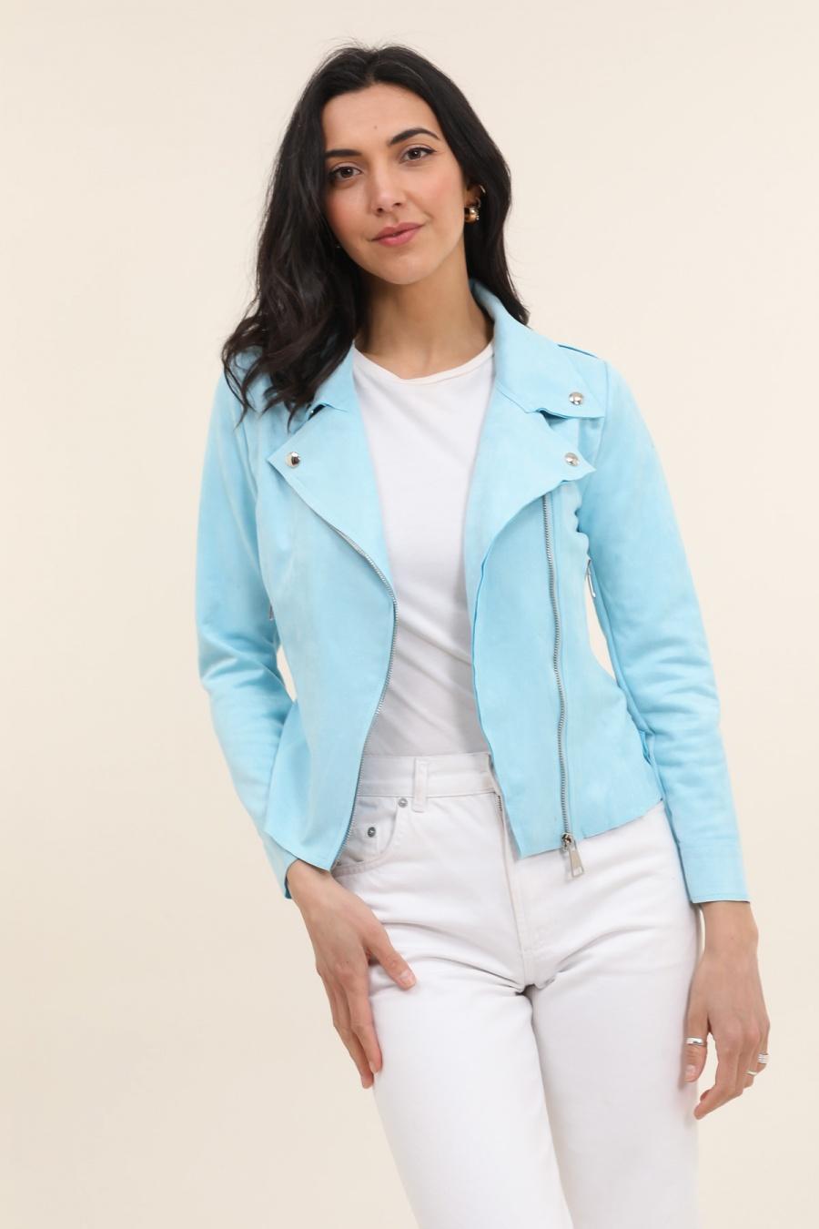Vestes  Femme Vert d eau QQ FASHION 3346B #c Efashion Paris
