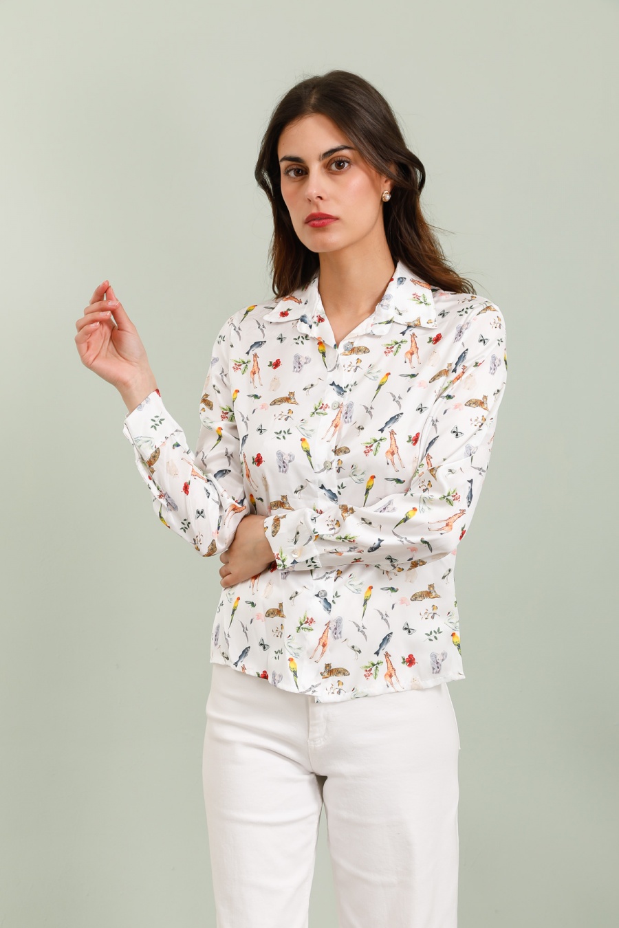 Camisas Mujer Print QQ FASHION A1125 #c Efashion Paris