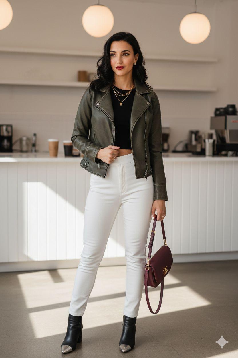 Chaquetas Mujer Khaki QQ FASHION 3346-3V #c Efashion Paris