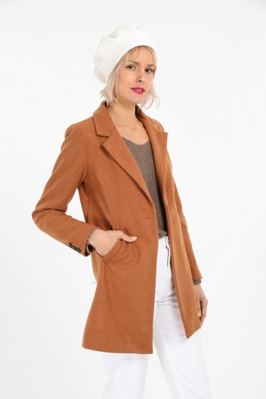 Manteaux Femme Noir LAURA & LAURENT 8679 Efashion Paris