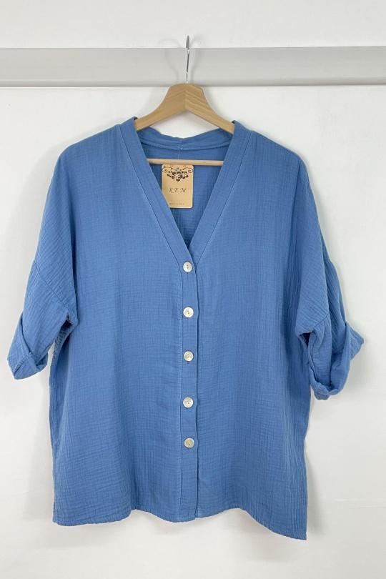 Cardigan Donna Jean blue REM G2868-1 Efashion Paris
