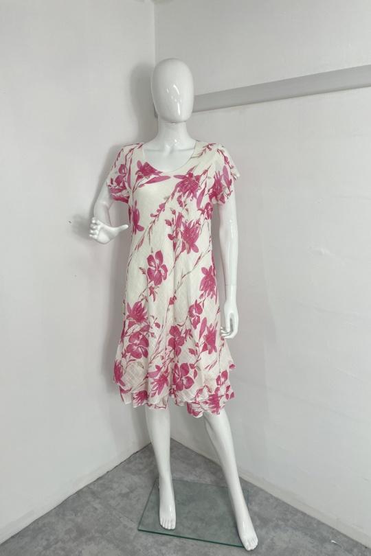 Robes mi-longues Femme Fuschia REM R5025 Efashion Paris