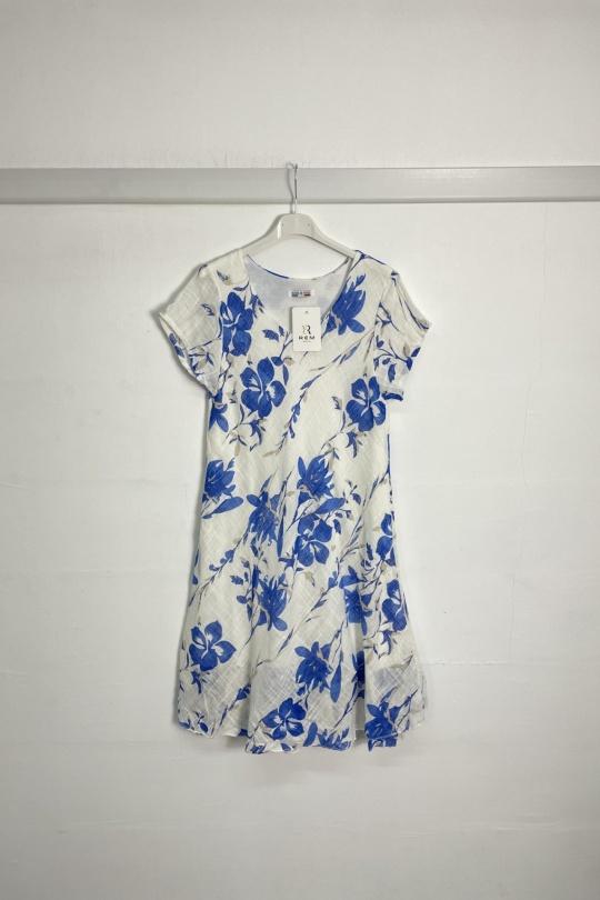 Robes mi-longues Femme Bleu royal REM R5025 Efashion Paris