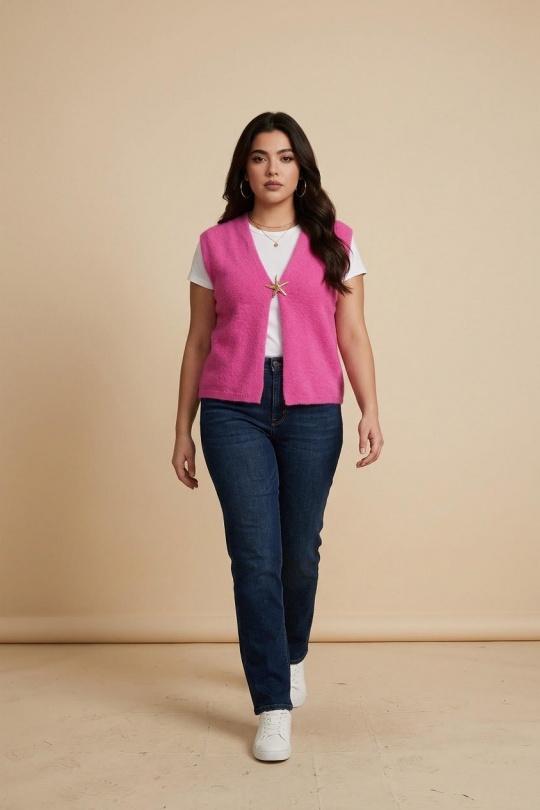 Cardigans Women Fushia REM G2621 Efashion Paris