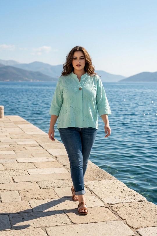 Tops Femme Vert d eau REM G2626 Efashion Paris