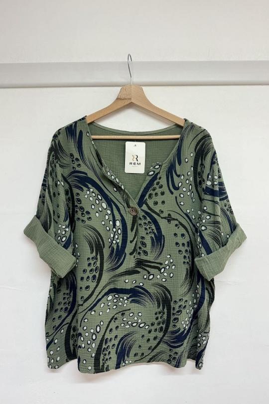 Tops Femme Vert anis REM H3812-5 Efashion Paris