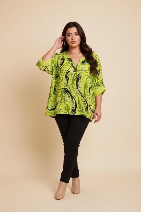 Tops Femme Vert anis REM H3812-5 Efashion Paris