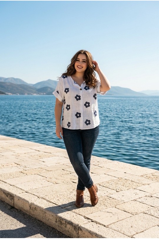 Tops Femme Blanc REM H2927-1 Efashion Paris