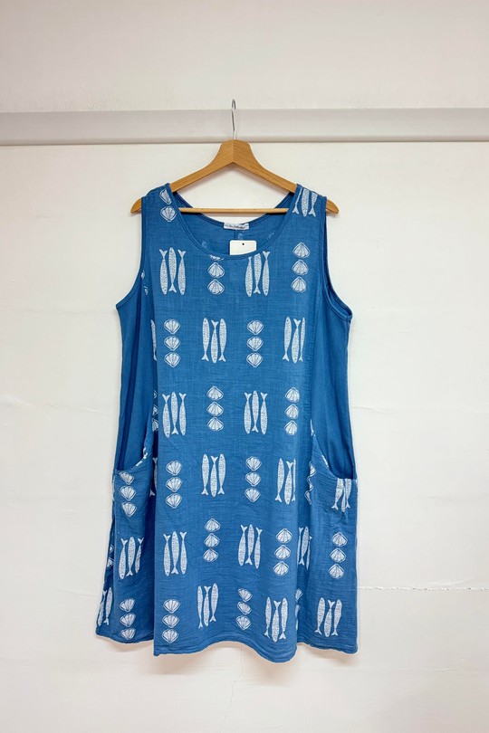 Robes mi-longues Femme Bleu jean REM R19172 Efashion Paris