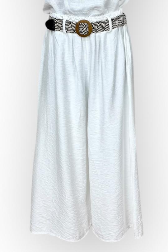Pantalons Femme Blanc LUCKY NANA SP 26202 Efashion Paris