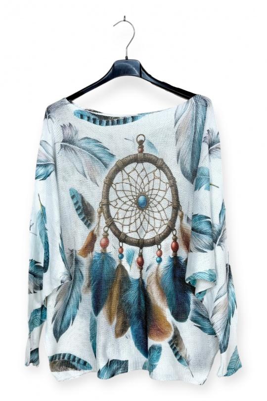 Pulls Femme Imprimé LUCKY NANA AH 21012-22 Efashion Paris
