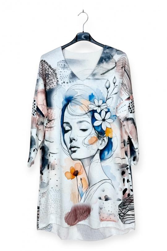 Tunics Women Print LUCKY NANA AH 8179-01 Efashion Paris