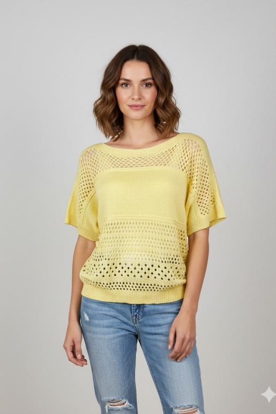 Tops Femme Jaune LUCKY NANA CX 1080 Efashion Paris