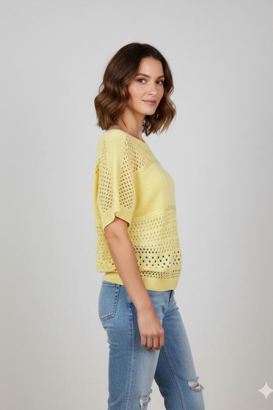 Tops Femme Jaune LUCKY NANA CX 1080 Efashion Paris