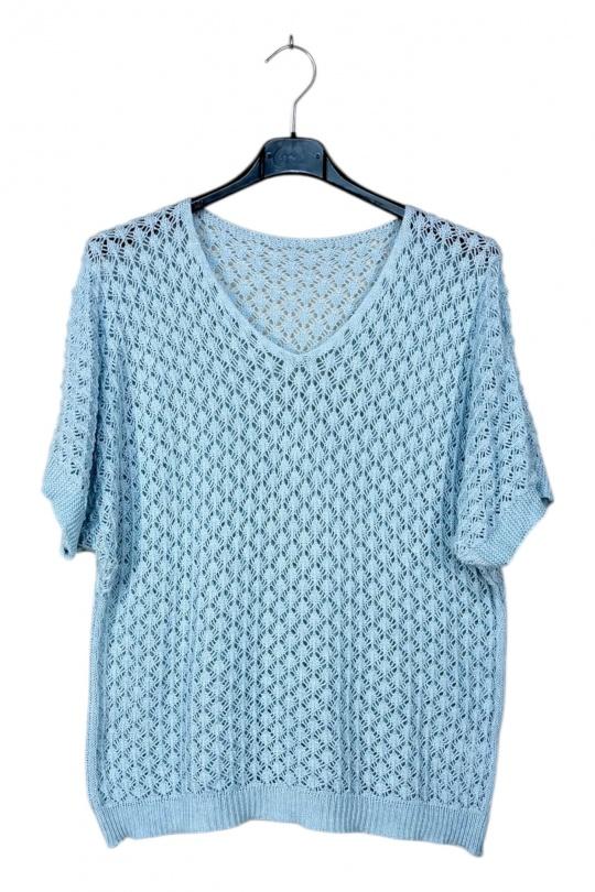 Tops Femme Turquoise LUCKY NANA CX 1082 Efashion Paris