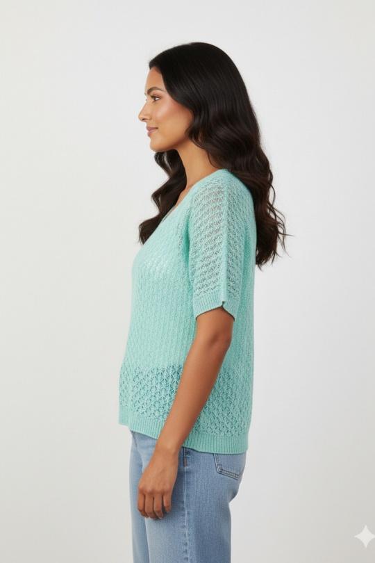 Tops Femme Turquoise LUCKY NANA CX 1082 Efashion Paris