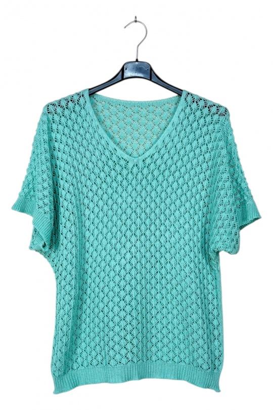 Tops Femme Turquoise LUCKY NANA CX 1082 Efashion Paris