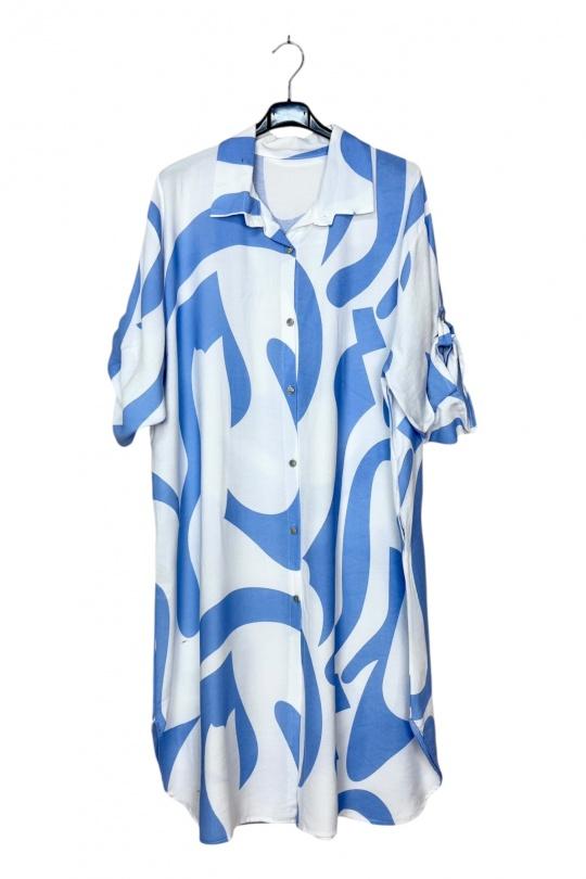 Robes courtes Femme Bleu LUCKY NANA CX 9671 Efashion Paris