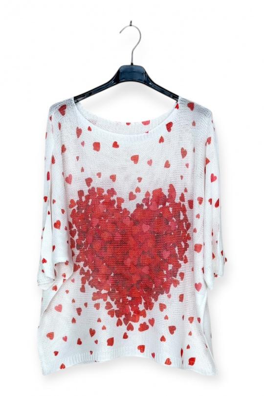 Tops Femme Rouge LUCKY NANA CX 2234-04 Efashion Paris